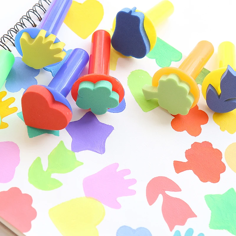 Random 5Pes Sponge Painting Brush Children's Handmade Diy Painting Graffiti Kindergarten Appliances Sponge Seal Montessori stamp
Random 5Pes Sponge Painting Brush Children's Handmade Diy Painting Graffiti Kindergarten Appliances Sponge Seal Montessori stamp