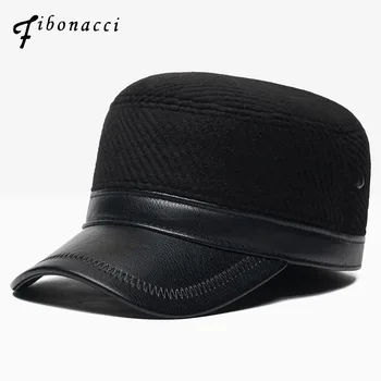 Fibonacci High Quality Wool Blend Military Cap Faux Leather Brim Patchwork Autumn Winter Flat Hats for Men Dad Caps
Fibonacci High Quality Wool Blend Military Cap Faux Leather Brim Patchwork Autumn Winter Flat Hats for Men Dad Caps