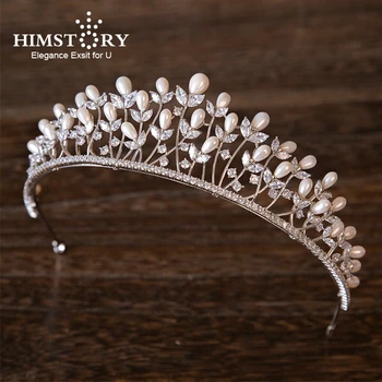 Himstory High End Full Zircon Shell Pearl Tiara Crown Headband Jewelry Clover Branch Bride Headpiece Wedding Hair Accessories
Himstory High End Full Zircon Shell Pearl Tiara Crown Headband Jewelry Clover Branch Bride Headpiece Wedding Hair Accessories