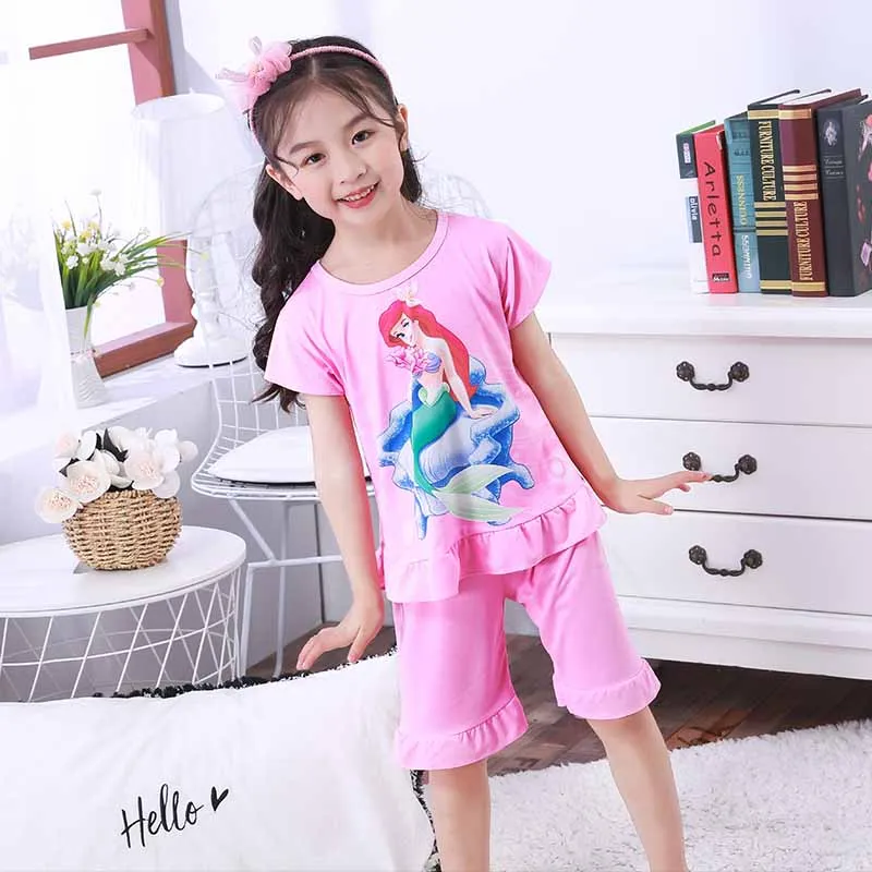 Children's pyjamas set summer thin style girl short sleeved sleepwear kids princess home suit children pajamas for girl set 2019
Children's pyjamas set summer thin style girl short sleeved sleepwear kids princess home suit children pajamas for girl set 2019