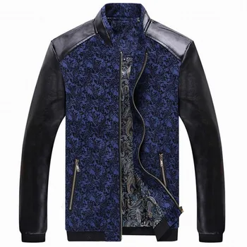 PU Faux Leather Patchwork Mens Jacket Coat Slim Fit Blue Red Yellow Spring Winter Outerwear Stand Collar Male Clothing Plus Size
PU Faux Leather Patchwork Mens Jacket Coat Slim Fit Blue Red Yellow Spring Winter Outerwear Stand Collar Male Clothing Plus Size