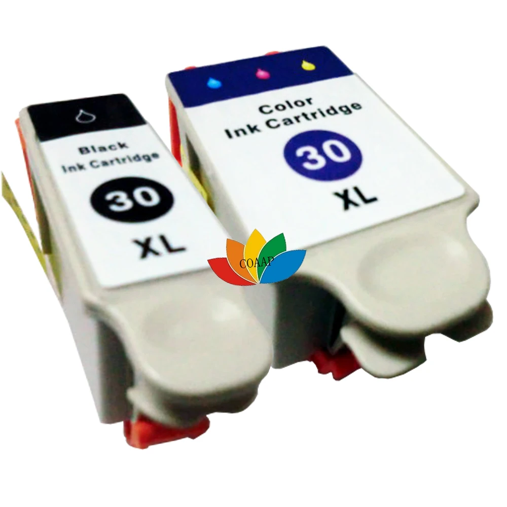 2 Compatible Ink Cartridges 30 XL Black & Tricolor for Kodak ESP C110, ESP C310, ESP C315, Printer
2 Compatible Ink Cartridges 30 XL Black & Tricolor for Kodak ESP C110, ESP C310, ESP C315, Printer