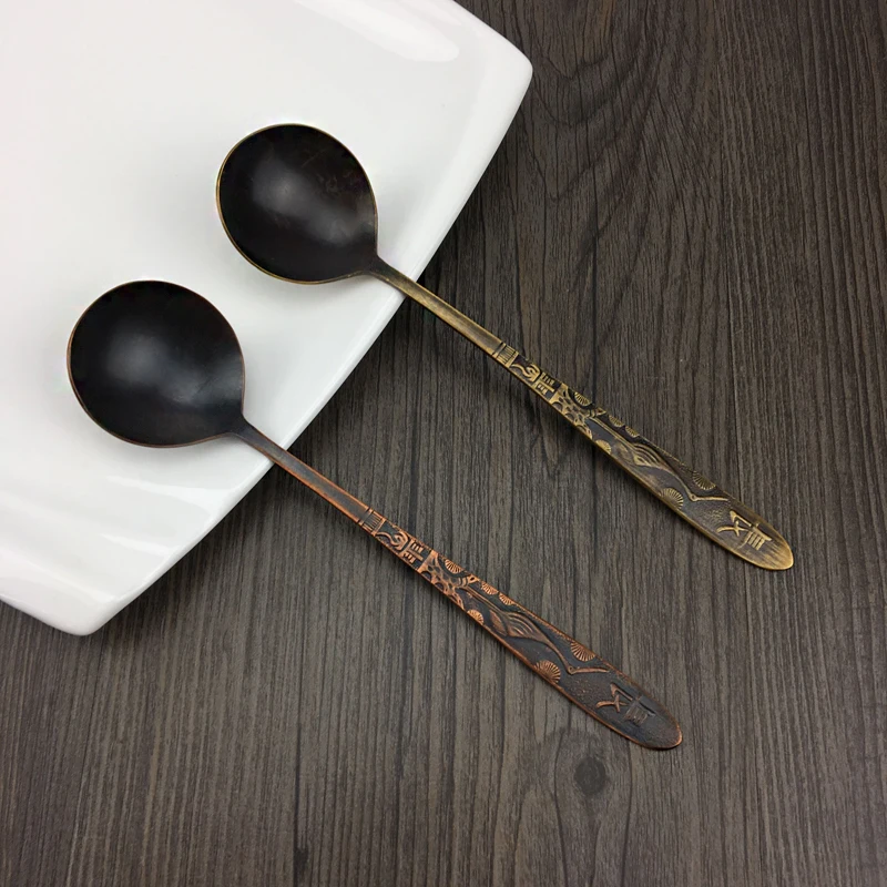 Pure Copper Spoon Vintage Style Dinner Soup Spoon Brass Red Copper Small Round Spoon Ecofriendly Retro Cutlery Kids Tableware
Pure Copper Spoon Vintage Style Dinner Soup Spoon Brass Red Copper Small Round Spoon Ecofriendly Retro Cutlery Kids Tableware