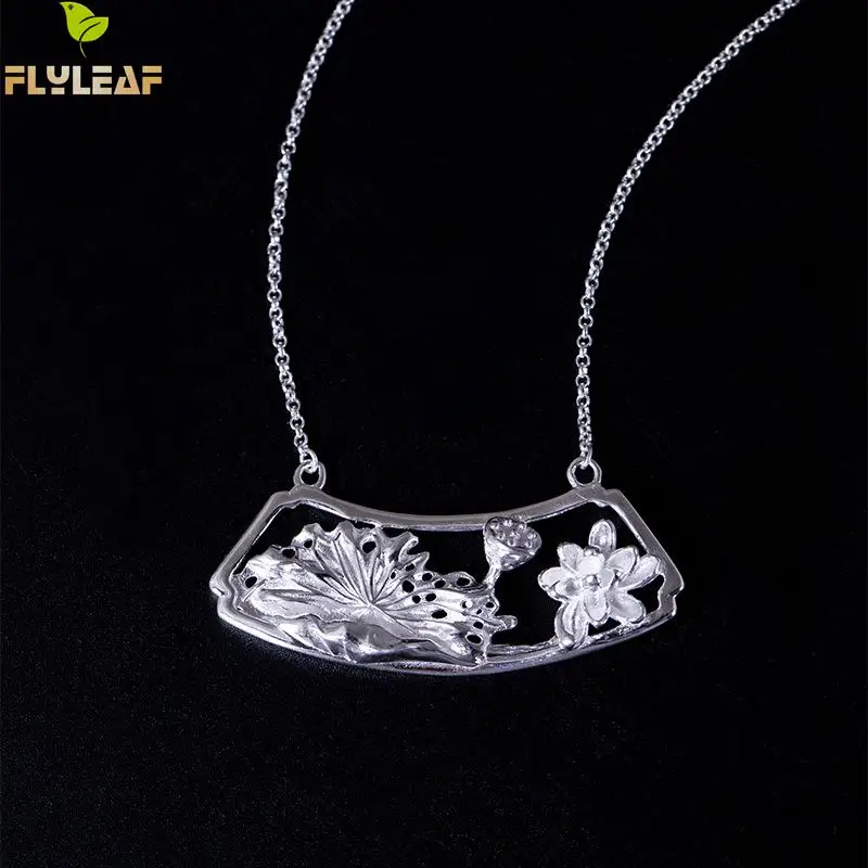 Flyleaf 100% 925 Sterling Silver Chinese Style Lotus Flower Necklaces & Pendants For Women Handmade Lady Vintage Jewelry
Flyleaf 100% 925 Sterling Silver Chinese Style Lotus Flower Necklaces & Pendants For Women Handmade Lady Vintage Jewelry