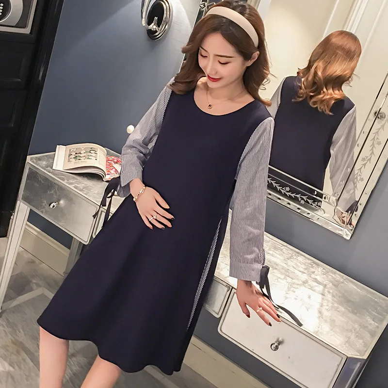 KINE PANDA Autumn Maternity Dresses Winter Long Sleeve Striped Knitted Pregnant Clothes Dresses For Pregnancy Woman
KINE PANDA Autumn Maternity Dresses Winter Long Sleeve Striped Knitted Pregnant Clothes Dresses For Pregnancy Woman