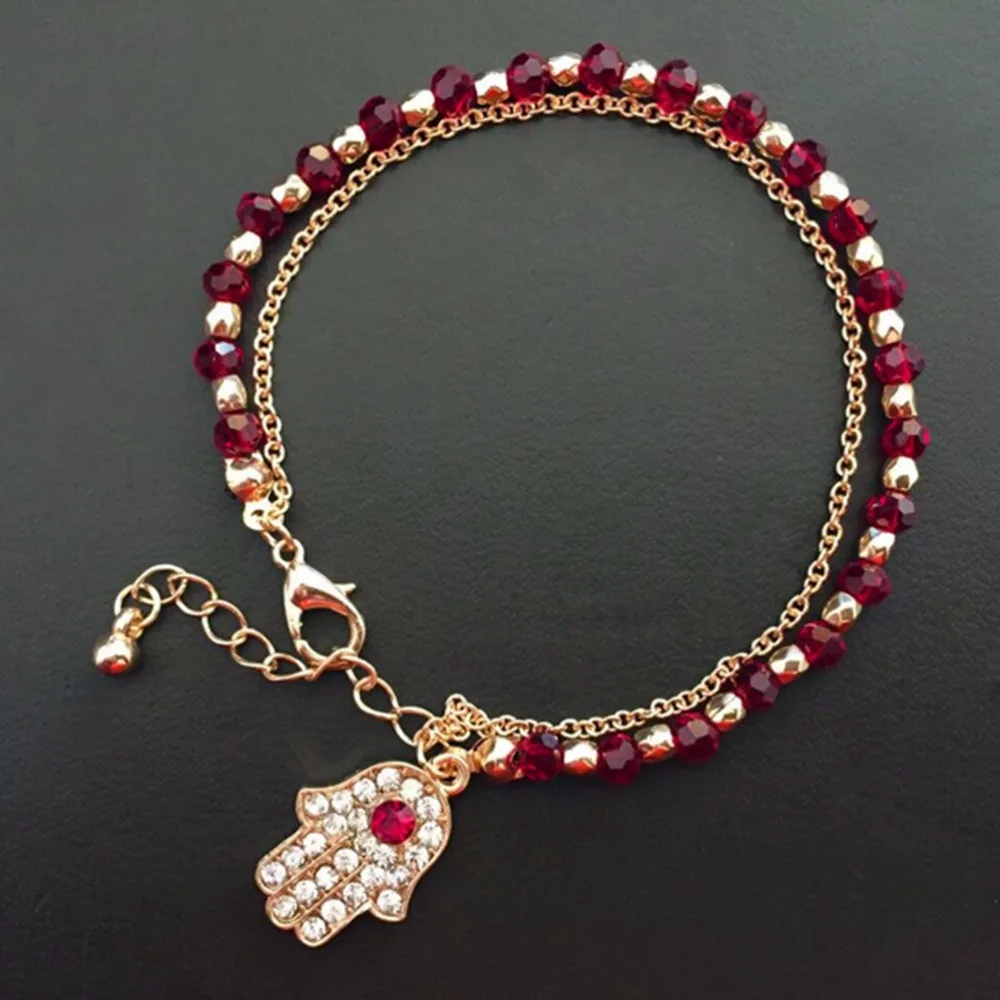 2016 Lucky Kabbalah Fatima Hamsa Hand Red Blue Evil Eye Charms Bracelets & Bangles Multilayer Beads Turkish Pulseras For Women
2016 Lucky Kabbalah Fatima Hamsa Hand Red Blue Evil Eye Charms Bracelets & Bangles Multilayer Beads Turkish Pulseras For Women