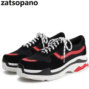Suede Leather Mesh Women's Platform Chunky Sneakers 2019 Fashion Breathable Women Flat Thick Sole Shoes Woman Dad Footwear 46
Suede Leather Mesh Women's Platform Chunky Sneakers 2019 Fashion Breathable Women Flat Thick Sole Shoes Woman Dad Footwear 46