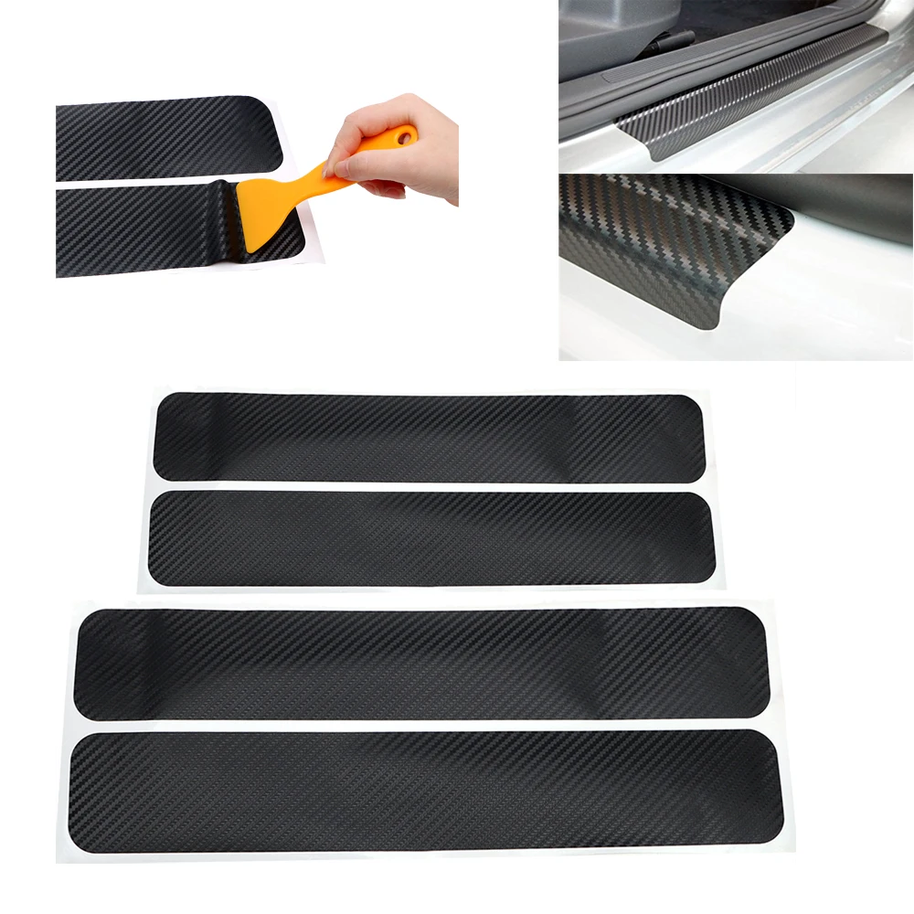 4Pcs/Set Car Door Plate Sill Scuff Cover Protection Anti Scratch Carbon Fiber Auto Door Plate Sticker with Scraper Car Styling
4Pcs/Set Car Door Plate Sill Scuff Cover Protection Anti Scratch Carbon Fiber Auto Door Plate Sticker with Scraper Car Styling