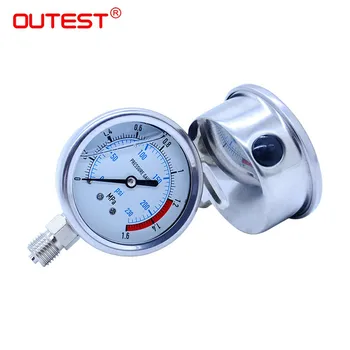 OUTEST G 1/4 Thread Radial stainless steel manometer Liquid Filled pressure gauge Air oil water Hydraulic Pressure gauge
OUTEST G 1/4 Thread Radial stainless steel manometer Liquid Filled pressure gauge Air oil water Hydraulic Pressure gauge