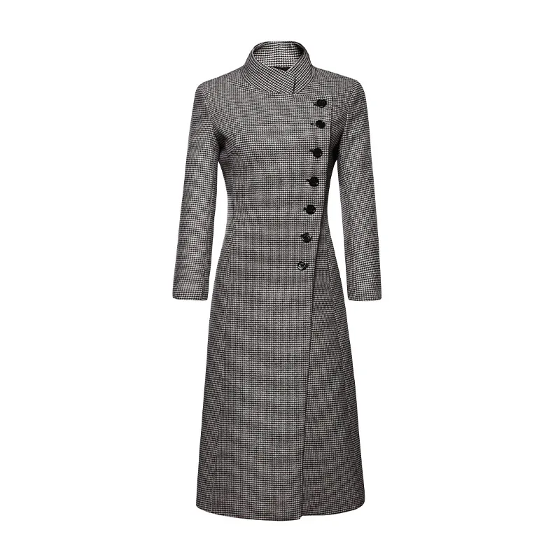 Autumn winter women outerwear 2018 new houndstooth single-breasted female woolen coat mid-long Slim large size ladies coat cw390
Autumn winter women outerwear 2018 new houndstooth single-breasted female woolen coat mid-long Slim large size ladies coat cw390