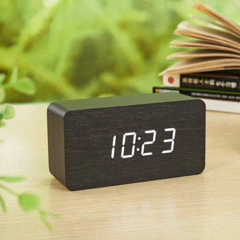 Bamboo&Wooden Digital LEDclock Calendar Thermometer Acoustic Control Sensing desktop vintage table electronic Clocks despertador
Bamboo&Wooden Digital LEDclock Calendar Thermometer Acoustic Control Sensing desktop vintage table electronic Clocks despertador