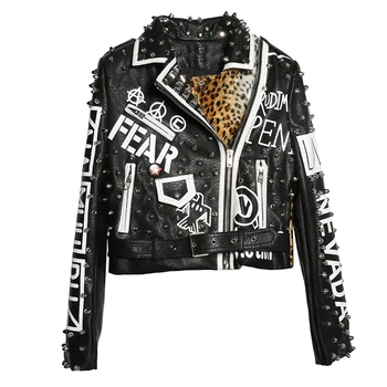 high quality women leather jacket 13 Letter locomotive leather jacket handmade 200 rivet coat Letter pattern outwear
high quality women leather jacket 13 Letter locomotive leather jacket handmade 200 rivet coat Letter pattern outwear