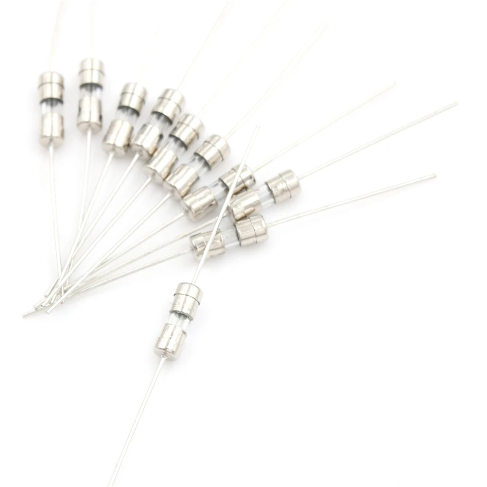 10Pcs/lot Glass fuse with lead wire 3.6*10mm 1A/1.5A/2A/3A/5A Axial Slow 250V Double iron cap Mix Set
10Pcs/lot Glass fuse with lead wire 3.6*10mm 1A/1.5A/2A/3A/5A Axial Slow 250V Double iron cap Mix Set