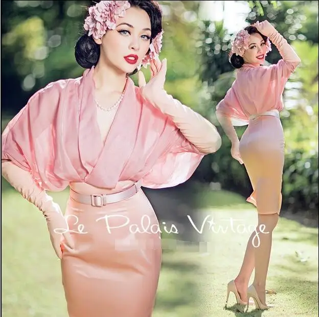 Elegant vintage pink Batwing Sleeve stitching slim Trumpet / Mermaid dress summer chiffon fashion temperament dress
Elegant vintage pink Batwing Sleeve stitching slim Trumpet / Mermaid dress summer chiffon fashion temperament dress