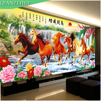 QIANZEHUI,Needlework,DIY landscape eight horse sun rising Cross stitch,Sets For Embroidery kits Cross-Stitch,Wall Home Decro
QIANZEHUI,Needlework,DIY landscape eight horse sun rising Cross stitch,Sets For Embroidery kits Cross-Stitch,Wall Home Decro