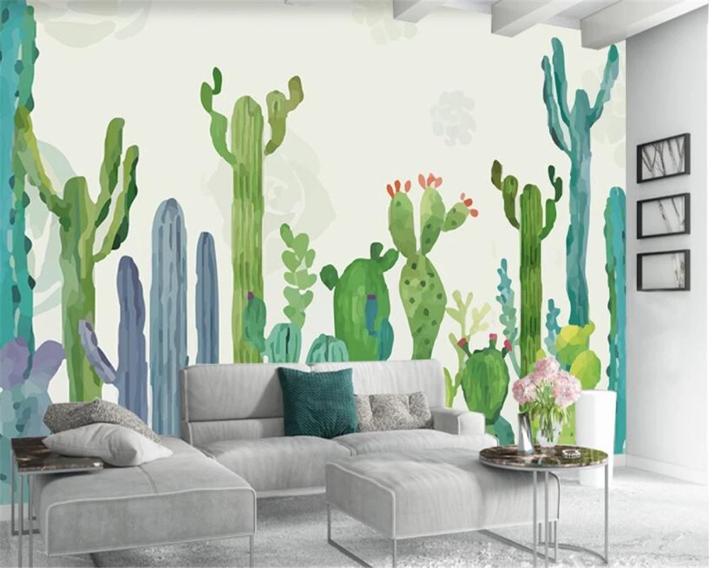 beibehang Custom Mural Wallpaper hand-painted American pastoral cacti living room TV children room background wall 3d wallpaper 
beibehang Custom Mural Wallpaper hand-painted American pastoral cacti living room TV children room background wall 3d wallpaper