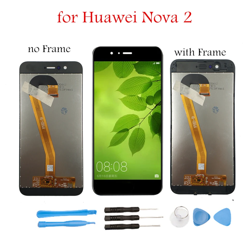 5.0" for Huawei Nova 2 LCD Display with Frame Screen Touch Assembly LCD Display Touch Screen Digitizer for Nova2 Repair Parts
5.0" for Huawei Nova 2 LCD Display with Frame Screen Touch Assembly LCD Display Touch Screen Digitizer for Nova2 Repair Parts