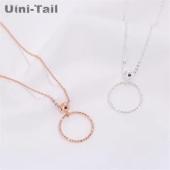 Uini-Tail hot new 925 sterling silver art fresh circle necklace female Korean fashion simple tide flow clavicle chain GN855
Uini-Tail hot new 925 sterling silver art fresh circle necklace female Korean fashion simple tide flow clavicle chain GN855