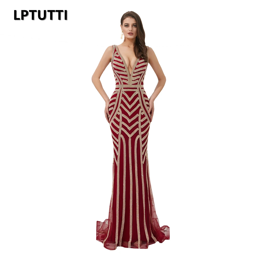 LPTUTTI Crystal Backless Large Size New For Women Elegant Gown Date Ceremony Party Prom Formal Gala Luxury Long Evening Dress A7
LPTUTTI Crystal Backless Large Size New For Women Elegant Gown Date Ceremony Party Prom Formal Gala Luxury Long Evening Dress A7