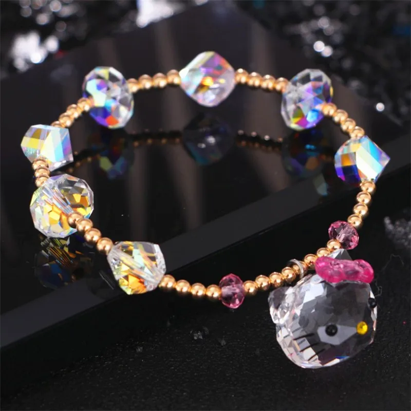 100% Boutique Crystal Beaded Bracelets For Women High Quality Pure Handmde Cute Hellokitty Charm Bracelets Jewelry Birthdy Gift
100% Boutique Crystal Beaded Bracelets For Women High Quality Pure Handmde Cute Hellokitty Charm Bracelets Jewelry Birthdy Gift