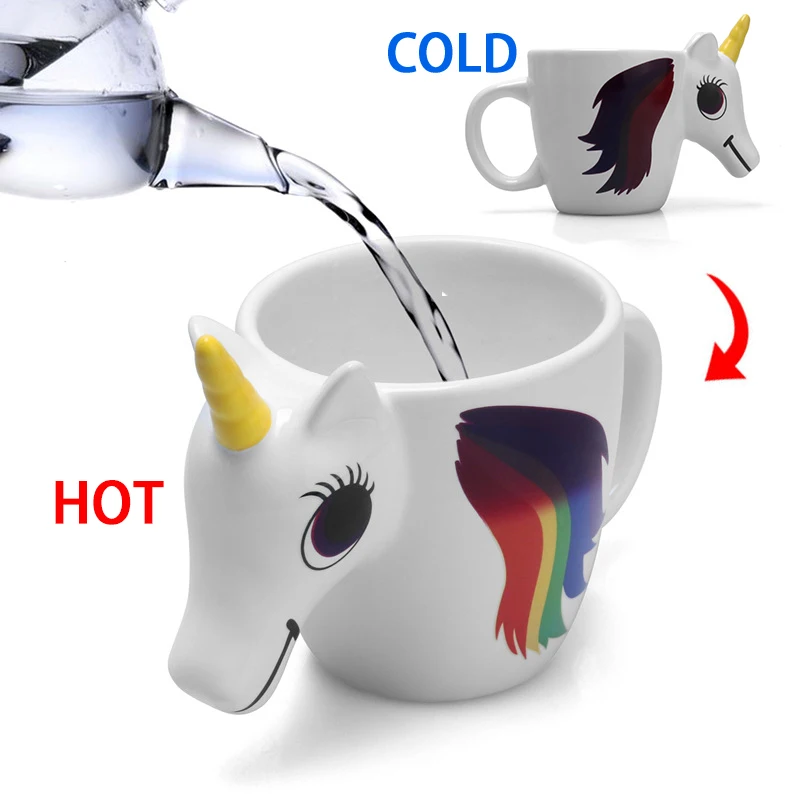 300ML 3D Color Changing Ceramic Mug Temperature Unicorn Coffee Tea Milk Hot Water Cup Drinkware Colour Novetly Christmas Gift
300ML 3D Color Changing Ceramic Mug Temperature Unicorn Coffee Tea Milk Hot Water Cup Drinkware Colour Novetly Christmas Gift