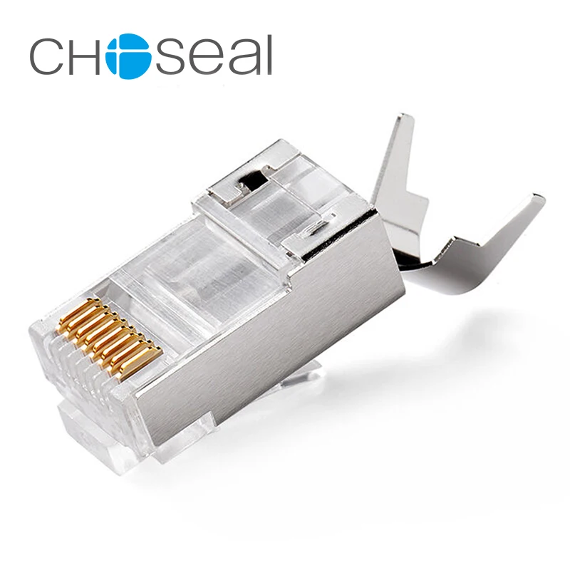 Choseal 30th юбилей QS6017S Cat7 RJ45 с позолоченным разъемом 8P8C FTP штепсельной вилки