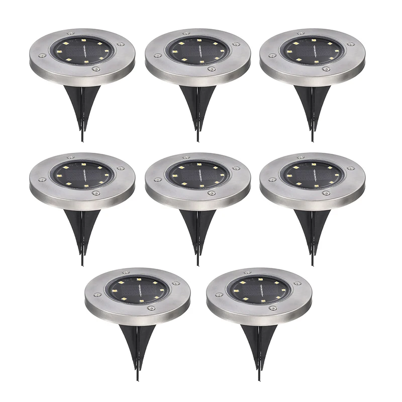 8 LEDs Solar Lamp Waterproof Garden Pathway Deck Solar Powered Ground Buried Light for Home Yard Driveway Road Lawn Lamp 8 pcs
8 LEDs Solar Lamp Waterproof Garden Pathway Deck Solar Powered Ground Buried Light for Home Yard Driveway Road Lawn Lamp 8 pcs