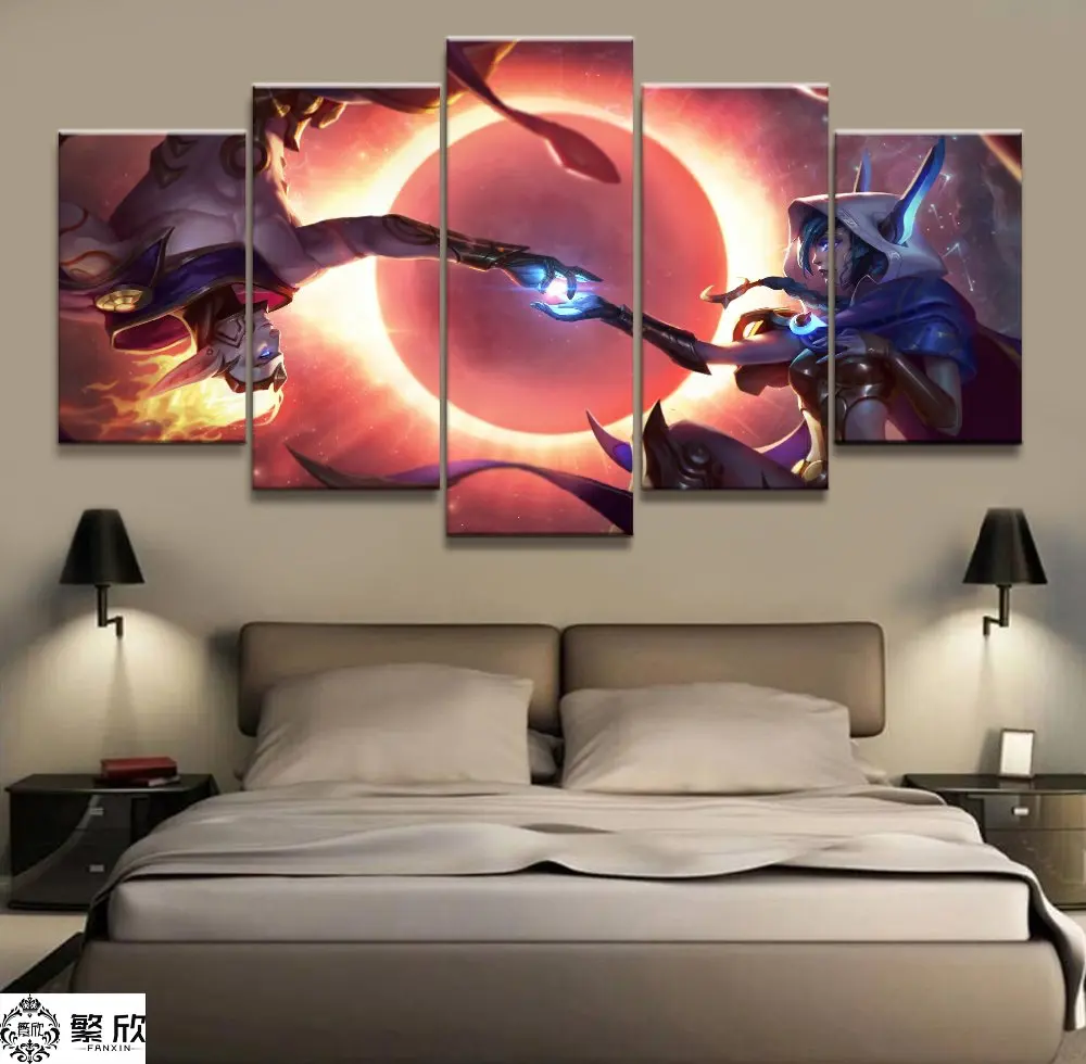 5 Panel LOL League of Legends Xayah/Rakan Game Canvas Printed Painting For Living Room Wall Art Decor HD Picture Artworks Poster
5 Panel LOL League of Legends Xayah/Rakan Game Canvas Printed Painting For Living Room Wall Art Decor HD Picture Artworks Poster