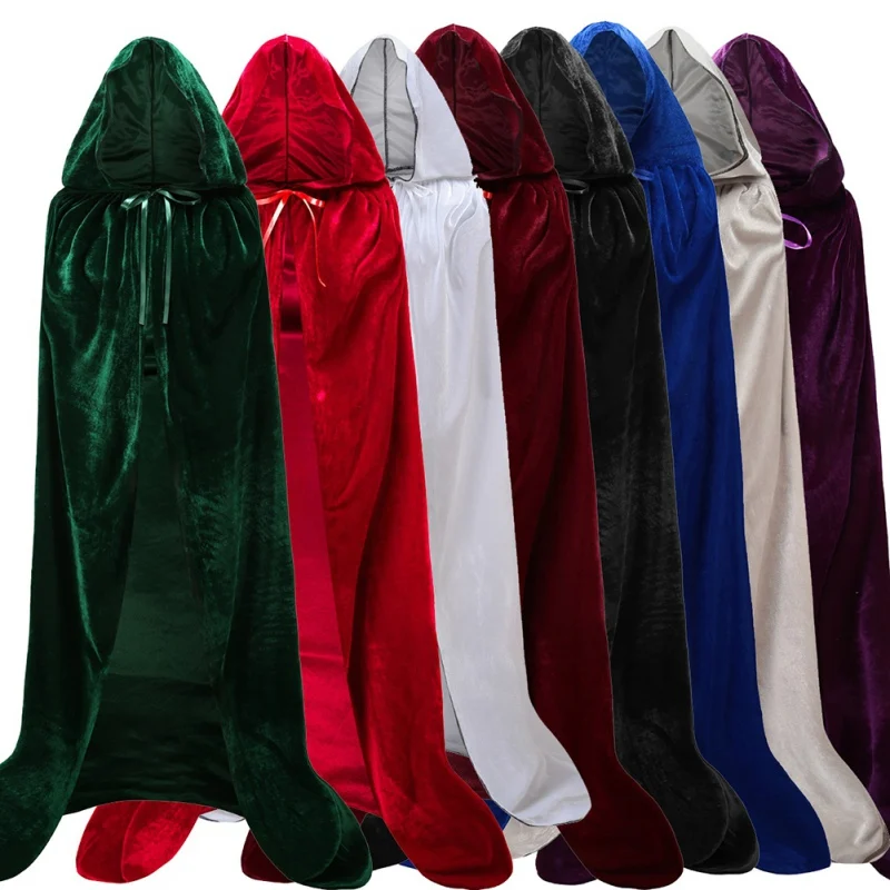 Hooded Cloak Coat Wicca Robe Medieval Cape Shawl vampire Halloween Cosplay Party Witch Wizard Costumes 
Hooded Cloak Coat Wicca Robe Medieval Cape Shawl vampire Halloween Cosplay Party Witch Wizard Costumes