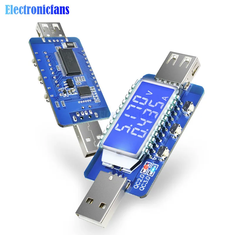 QC2.0 QC3.0 USB Detector LCD Electronic Scam Power Trigger Digital LCD DC 4V-28V 40mA-5A Voltage Current Voltmeter Meter Tester
QC2.0 QC3.0 USB Detector LCD Electronic Scam Power Trigger Digital LCD DC 4V-28V 40mA-5A Voltage Current Voltmeter Meter Tester