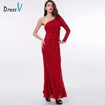 Dressv elegant one shoulder long evening dress red zipper up lace formal party prom dress mermaid&trumpet lace evening dresses
Dressv elegant one shoulder long evening dress red zipper up lace formal party prom dress mermaid&trumpet lace evening dresses