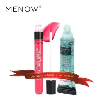 

Menow Lips Cosmetics Set Matte Lipstick Single Optional Lasting 1pcs moisturizing Lip Gloss And 1pcs Quick Cleansing Oil 4173/A