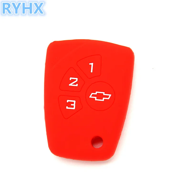 Различные цвета 3 пуговицы силиконовый автомобиль дистанционного ключа Крышка
