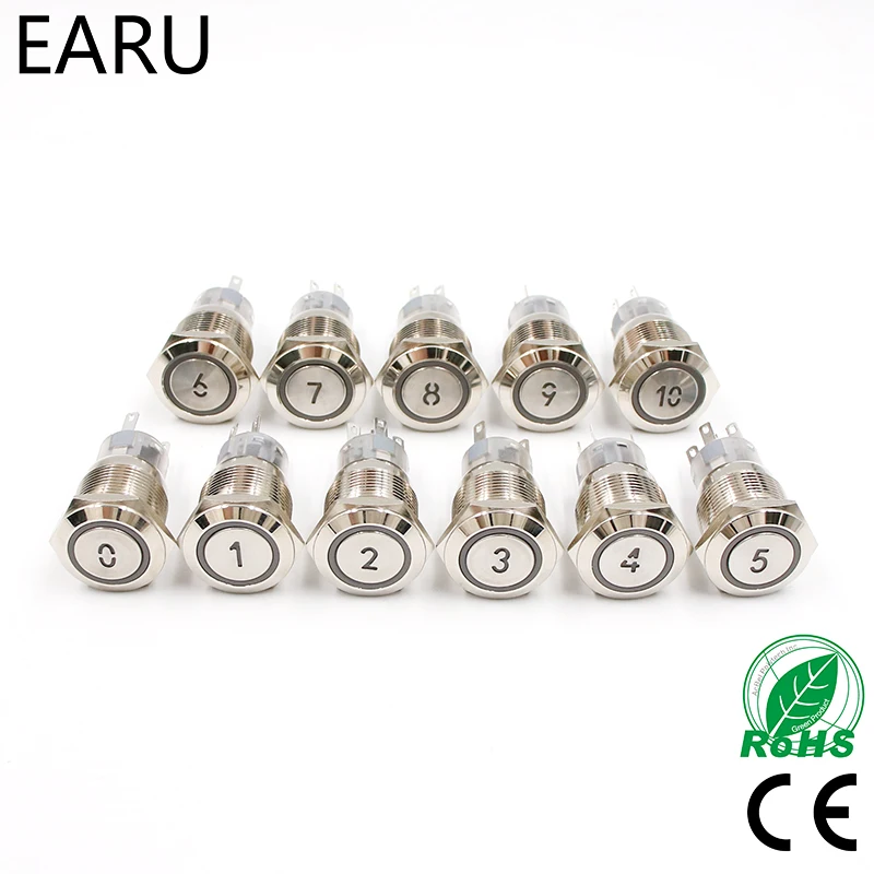 19mm Latching Locking Waterproof Metal Push Button Switch Led Number Letter 0 1 2 3 4 5 6 7 8 9 10 Elevator Lift Custom-made
19mm Latching Locking Waterproof Metal Push Button Switch Led Number Letter 0 1 2 3 4 5 6 7 8 9 10 Elevator Lift Custom-made