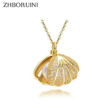 ZHBORUINI Pearl Necklace Pearl Jewelry Natural Freshwater Pearl Seashell Pendants 925 Sterling Silver Jewelry For Women Gift
ZHBORUINI Pearl Necklace Pearl Jewelry Natural Freshwater Pearl Seashell Pendants 925 Sterling Silver Jewelry For Women Gift