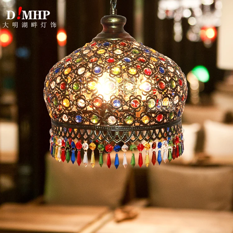 Colorful Pendant Lamp with Handmade Glass Lampshade Southeast Antique Turkish Hanging Lamp E14 Bulb for Bar Asile Living Room
Colorful Pendant Lamp with Handmade Glass Lampshade Southeast Antique Turkish Hanging Lamp E14 Bulb for Bar Asile Living Room