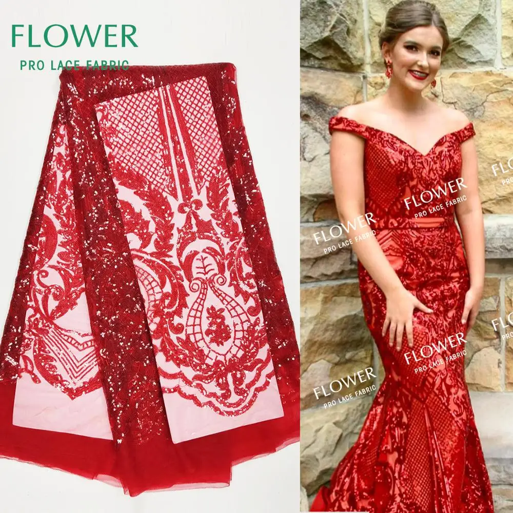 Red Color Sequined Embroidered Guipure Mesh Tulle Lace Wedding Fabrics 2019 High Quality Fashion African Nigeria Prom Dress Lace
Red Color Sequined Embroidered Guipure Mesh Tulle Lace Wedding Fabrics 2019 High Quality Fashion African Nigeria Prom Dress Lace
