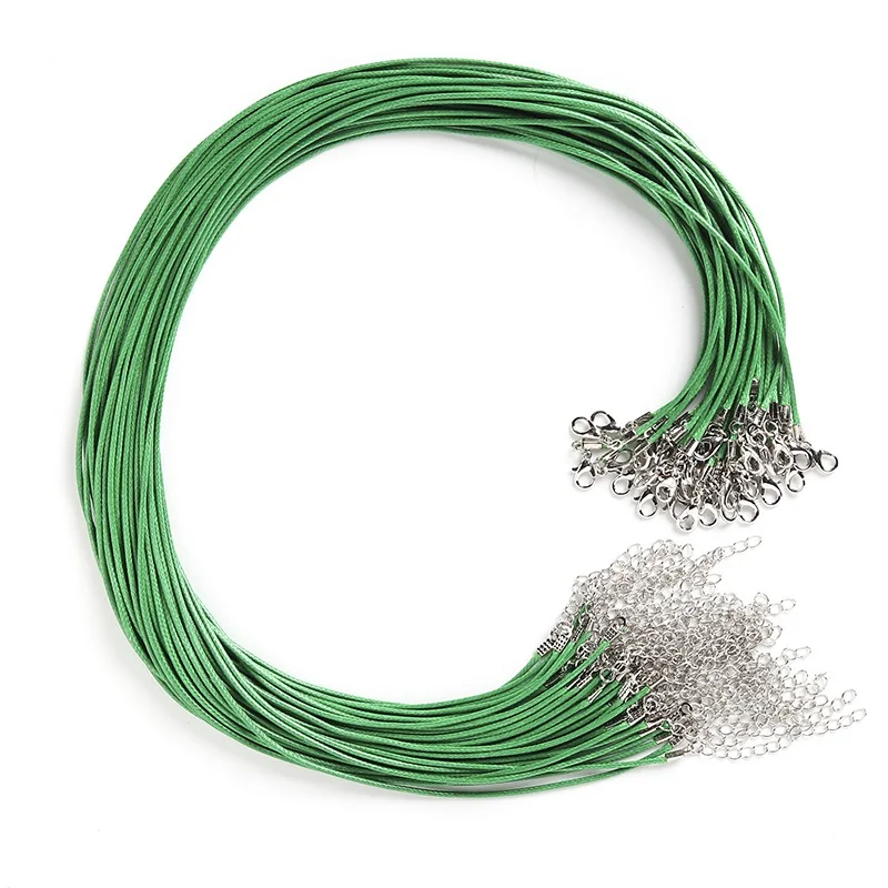 LanLi 50pcs/100pcs Fashion Wax Rope Chain Necklace Long Lobster Clasp DIY Jewelry Accessories 1.5/2.0mm
LanLi 50pcs/100pcs Fashion Wax Rope Chain Necklace Long Lobster Clasp DIY Jewelry Accessories 1.5/2.0mm