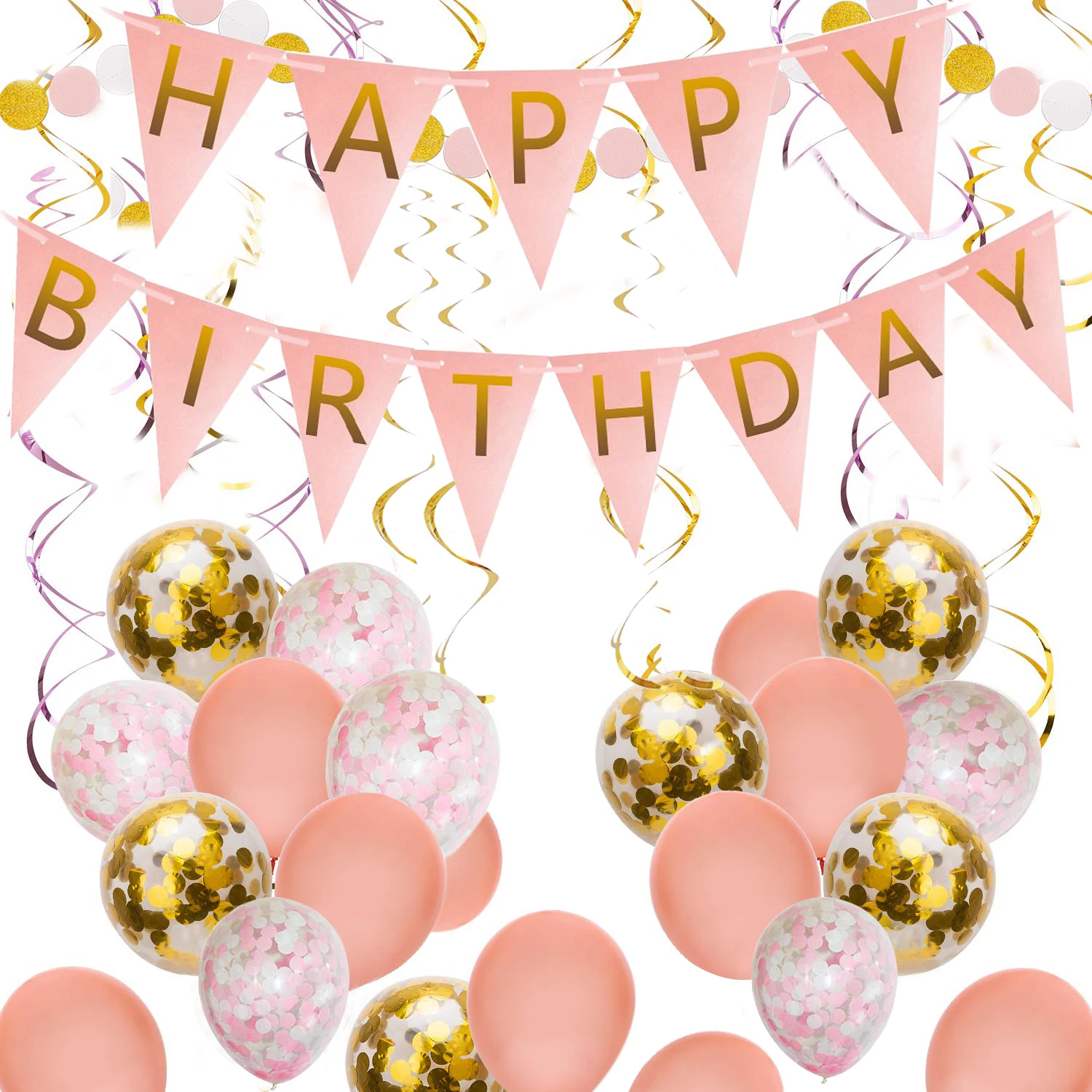 ABSS-Birthday Decorations,Birthday Party Supplies for Girl and Women Include 10Pcs Banners Rose Gold Balloons(12 Inches) Party
ABSS-Birthday Decorations,Birthday Party Supplies for Girl and Women Include 10Pcs Banners Rose Gold Balloons(12 Inches) Party