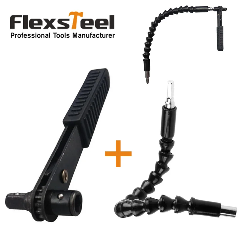 Flexsteel Mini Size 1/4 Drive Ratcheting Right Angle Screwdriver Socket Spanner Wrench+1pc Flexible Extention Drill Bit Holder
Flexsteel Mini Size 1/4 Drive Ratcheting Right Angle Screwdriver Socket Spanner Wrench+1pc Flexible Extention Drill Bit Holder