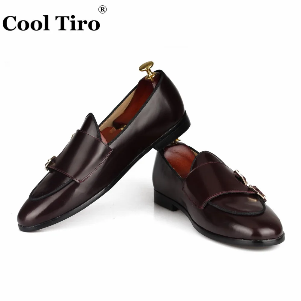 POLISHED LEATHER DOUBLE-MONK LOAFERS Brown (7)
