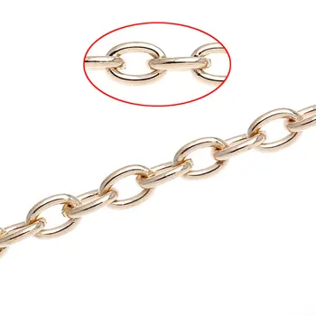 Alloy Link Cable Chains Gold Color DIY Jewelry Components Metal Findings 5mm x3.5mm( 2/8" x 1/8"), 2 M
Alloy Link Cable Chains Gold Color DIY Jewelry Components Metal Findings 5mm x3.5mm( 2/8" x 1/8"), 2 M