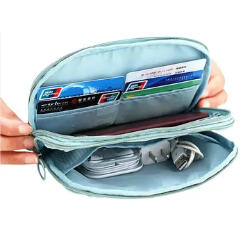 Polyester Double zipper passport wallet card Date Line SD Card USB Cable Digital Device Bag
Polyester Double zipper passport wallet card Date Line SD Card USB Cable Digital Device Bag