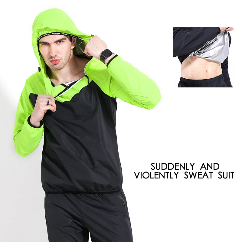 

Men Women Fat Burning Sweating Workouts Suit For Sports Running Fitness Weight Loss Sportswear Sweatsuits Tracksuit Set