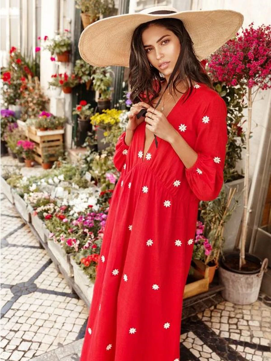 Chicago Floral Long Dress Women Summer Long Sleeve V neck Open Back Sexy Dresses 2019 Clothes Beach Boho Embroidery Maxi Dress
Chicago Floral Long Dress Women Summer Long Sleeve V neck Open Back Sexy Dresses 2019 Clothes Beach Boho Embroidery Maxi Dress