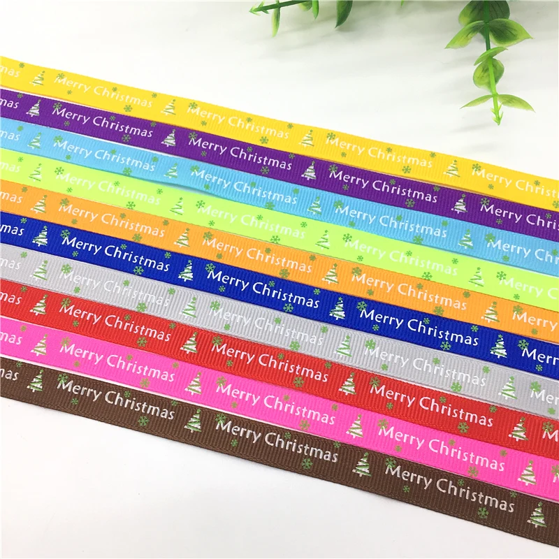 5 yards 3/8"(10mm) Printed "Merry Christmas" Grosgrain Ribbon For Gift Packing Christmas Supplies Wedding Decoration #251-260
5 yards 3/8"(10mm) Printed "Merry Christmas" Grosgrain Ribbon For Gift Packing Christmas Supplies Wedding Decoration #251-260