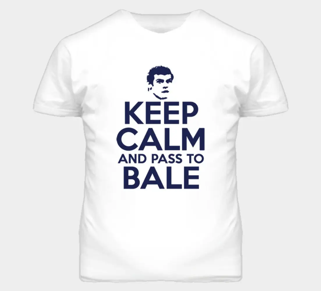 Image Gildan Keep Calm And Pass To Bale Gareth Spurs footballer soccerer T Shirt