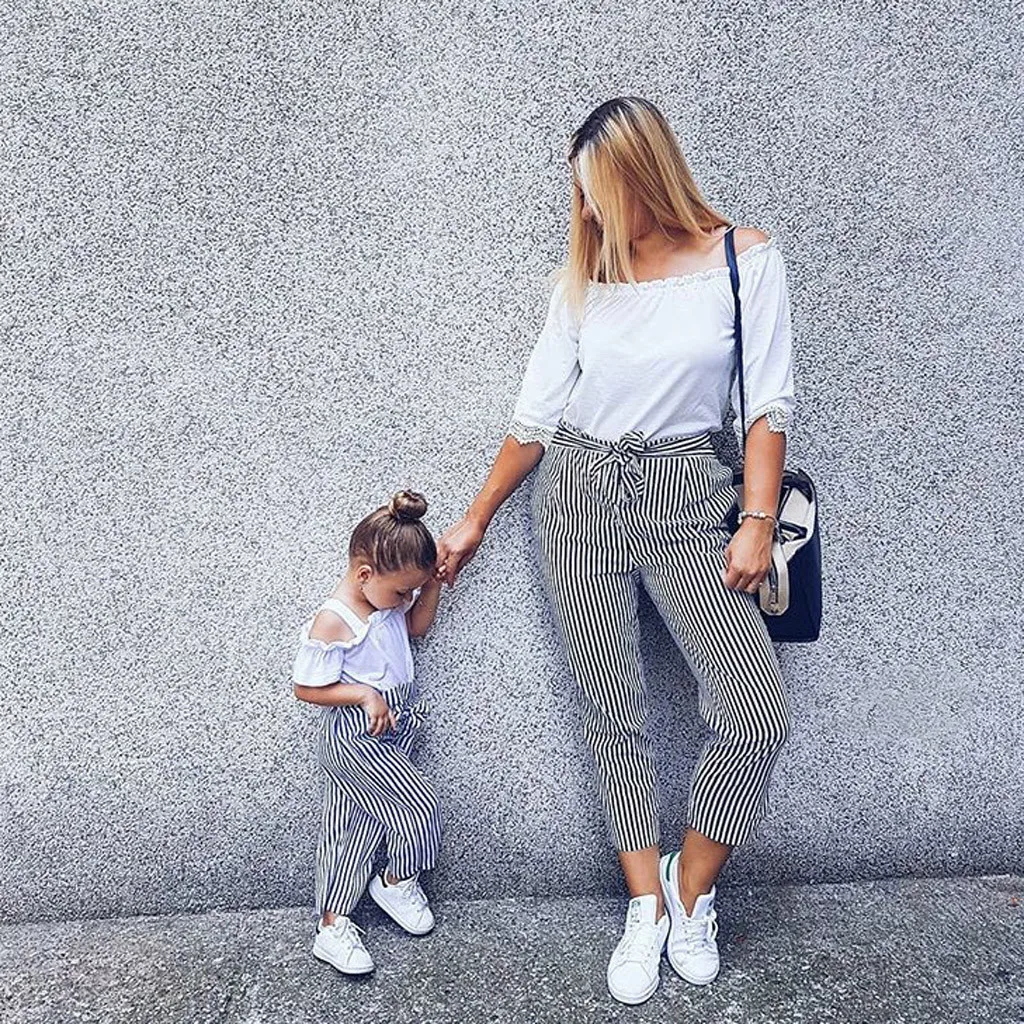 Kids Baby Girl Bow Lace Halter Striped T shirt Tops+Pants Outfit Clothes Set tracksuit kids girls summer clothes peuter kleding
Kids Baby Girl Bow Lace Halter Striped T shirt Tops+Pants Outfit Clothes Set tracksuit kids girls summer clothes peuter kleding