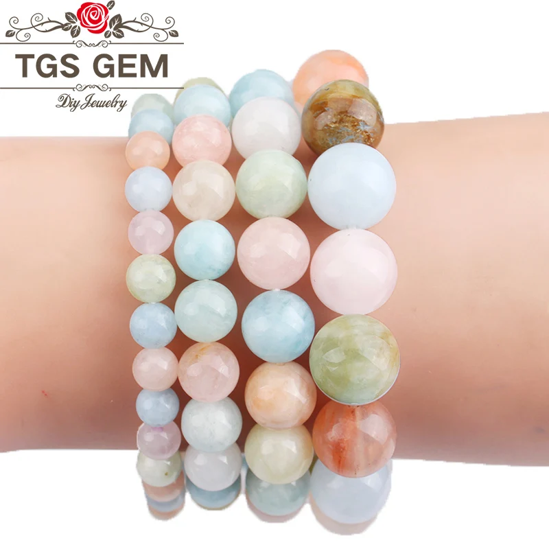 Fashion Women Natural Stone Beads Bracelet Mixed Color Morganite Gem stone Loose Round Beads Bracelet Women 4 6 8 10 12mm
Fashion Women Natural Stone Beads Bracelet Mixed Color Morganite Gem stone Loose Round Beads Bracelet Women 4 6 8 10 12mm