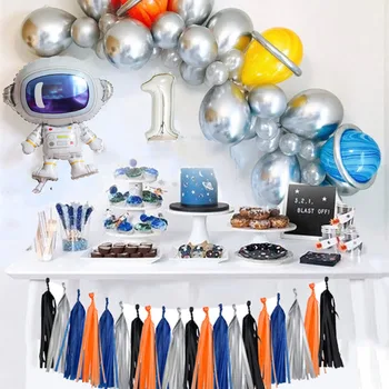 Outer Space Party Disposable Tableware Set Galaxy Solar System Astronaut Rocket Ship Foil Balloons Boy Birthday Party Supplies
Outer Space Party Disposable Tableware Set Galaxy Solar System Astronaut Rocket Ship Foil Balloons Boy Birthday Party Supplies
